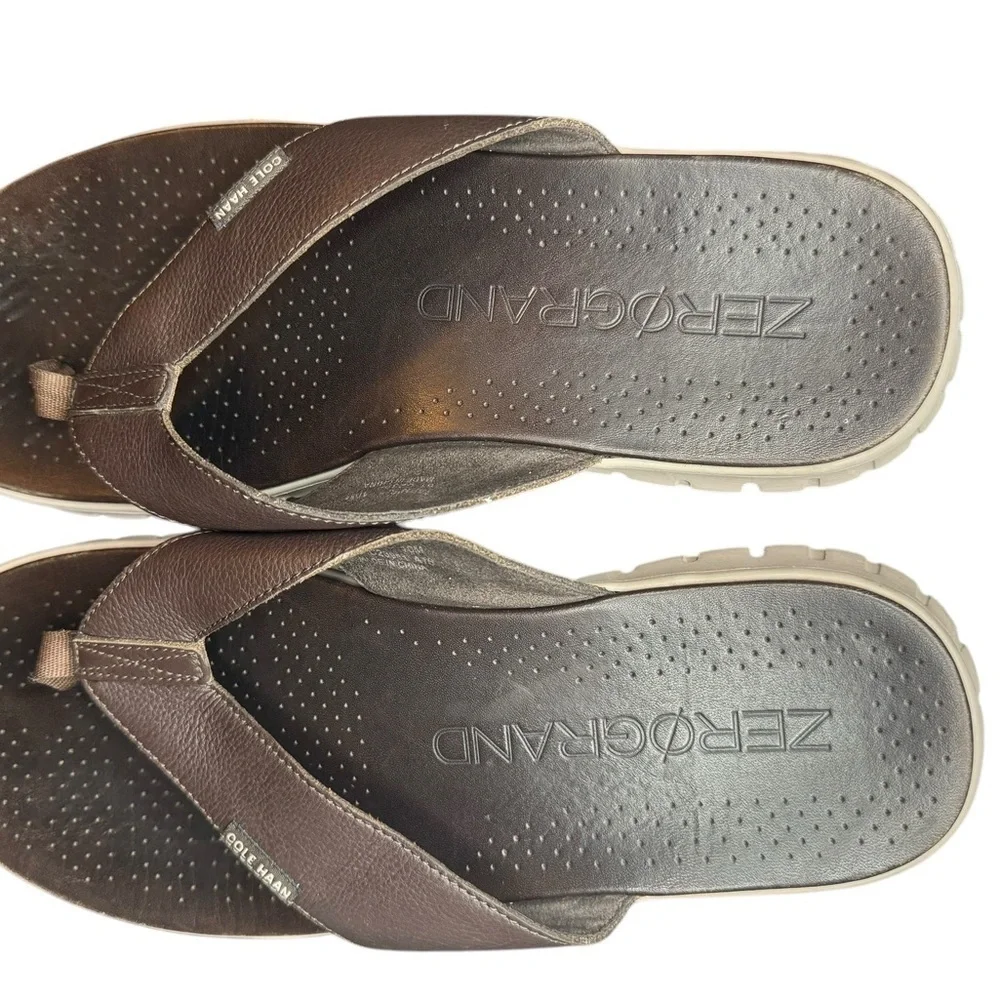 Cole Haan Zerogrand Leather Sandal Mens Size 10 Brown